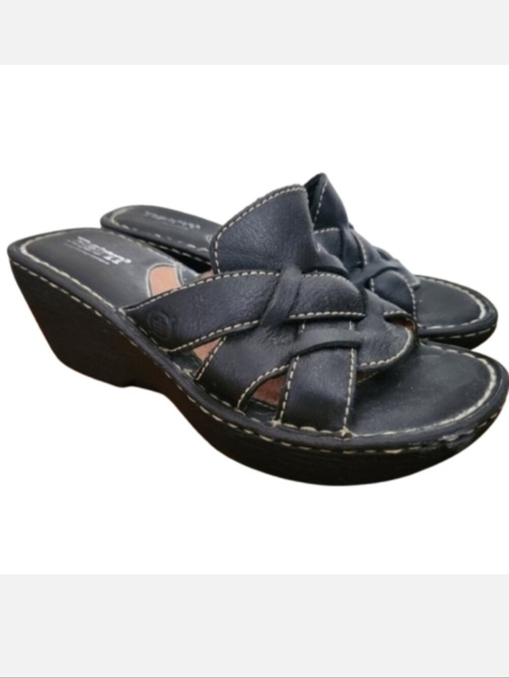 Born Comfortable Black Wedge Size 6 (36.5)